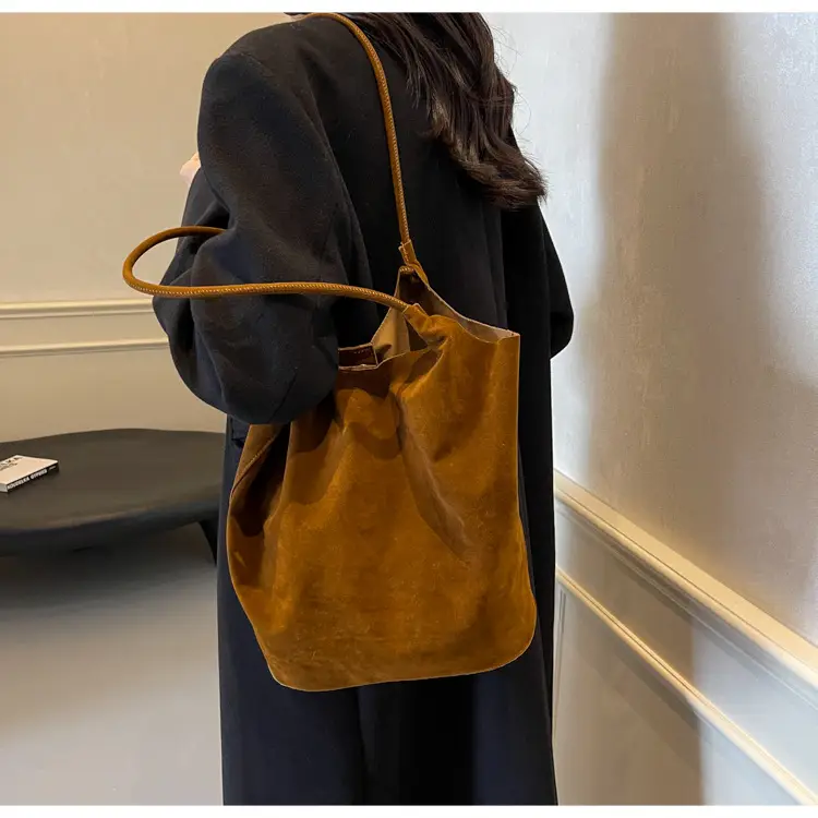 2026 Vintage Suede Shoulder Bag Large Capacity Women — feature 22