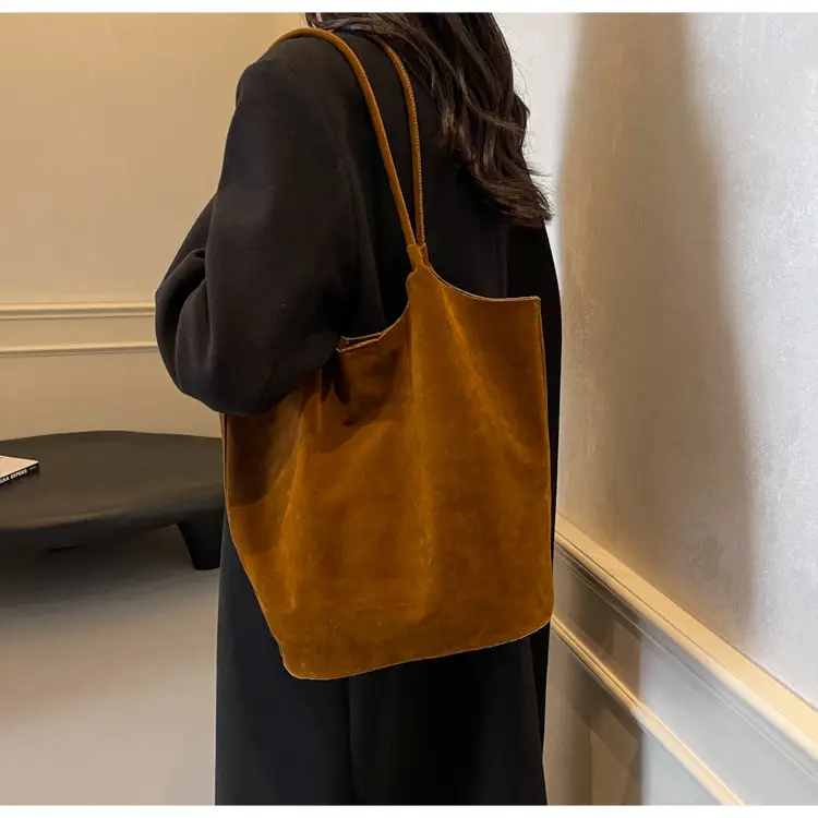 2026 Vintage Suede Shoulder Bag Large Capacity Women — feature 23