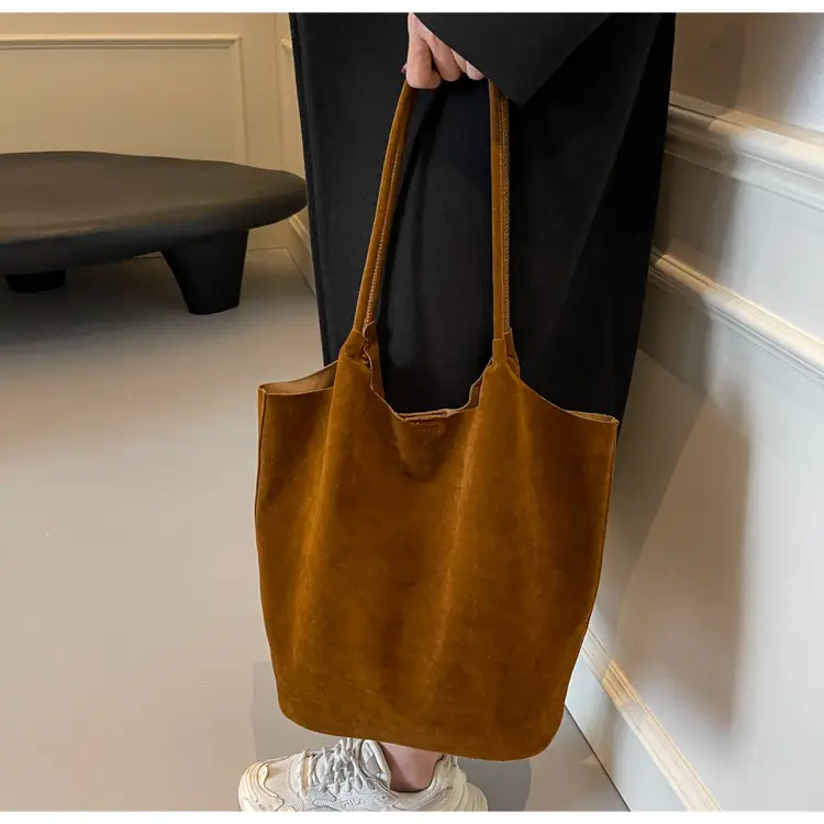 2026 Vintage Suede Shoulder Bag Large Capacity Women — feature 24