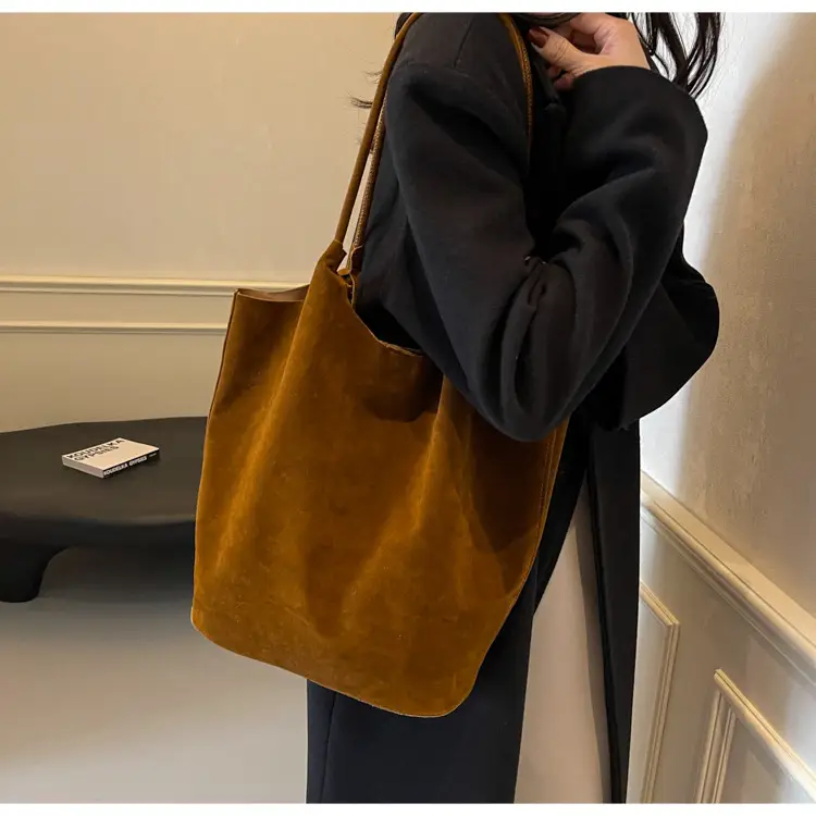 2026 Vintage Suede Shoulder Bag Large Capacity Women — feature 25
