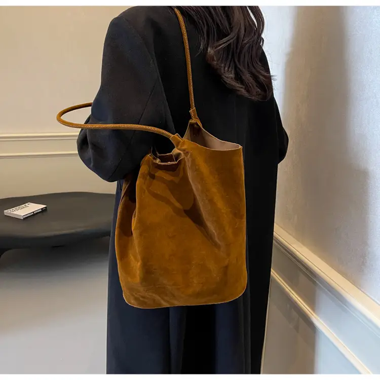 2026 Vintage Suede Shoulder Bag Large Capacity Women — feature 26
