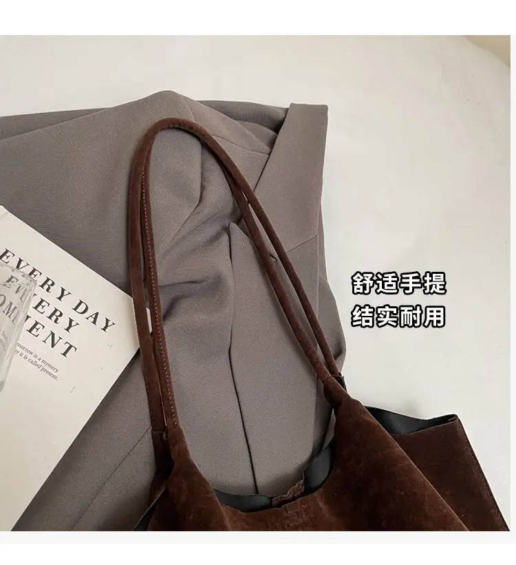 2026 Vintage Suede Shoulder Bag Large Capacity Women — feature 6