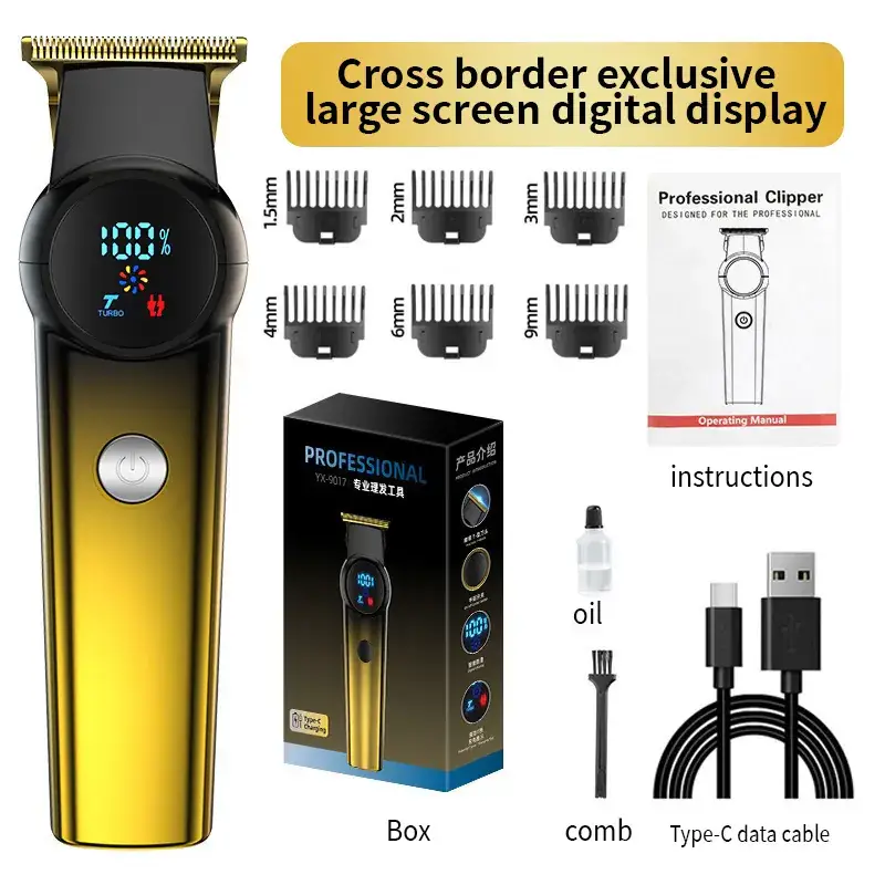 Professional Cross-Border Electric Hair Clipper with Digital Display - Image 4