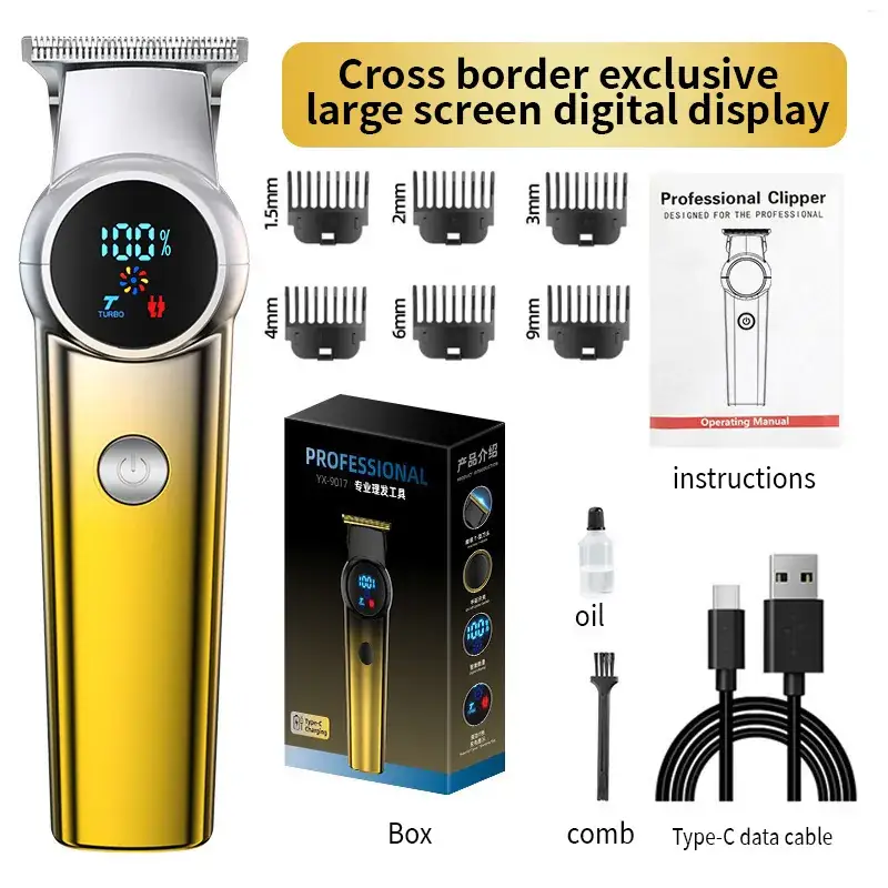 Professional Cross-Border Electric Hair Clipper with Digital Display - Image 5