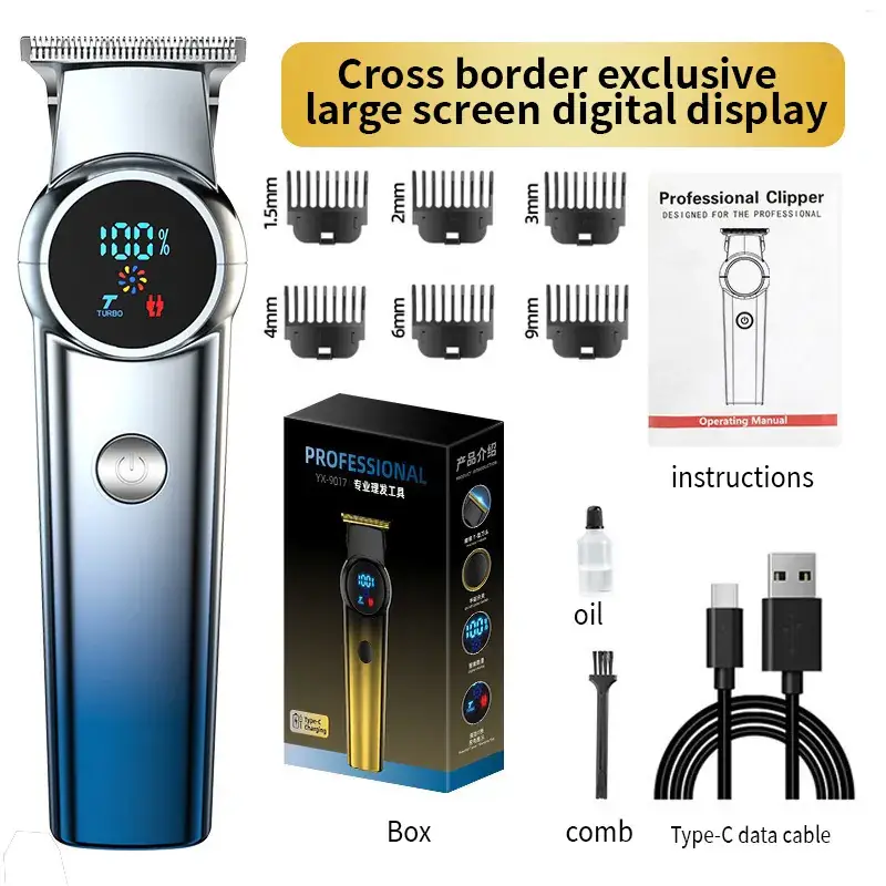 Professional Cross-Border Electric Hair Clipper with Digital Display - Image 6