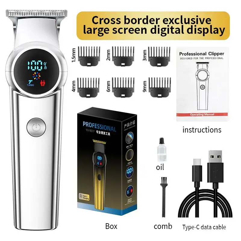 Professional Cross-Border Electric Hair Clipper with Digital Display - Image 7