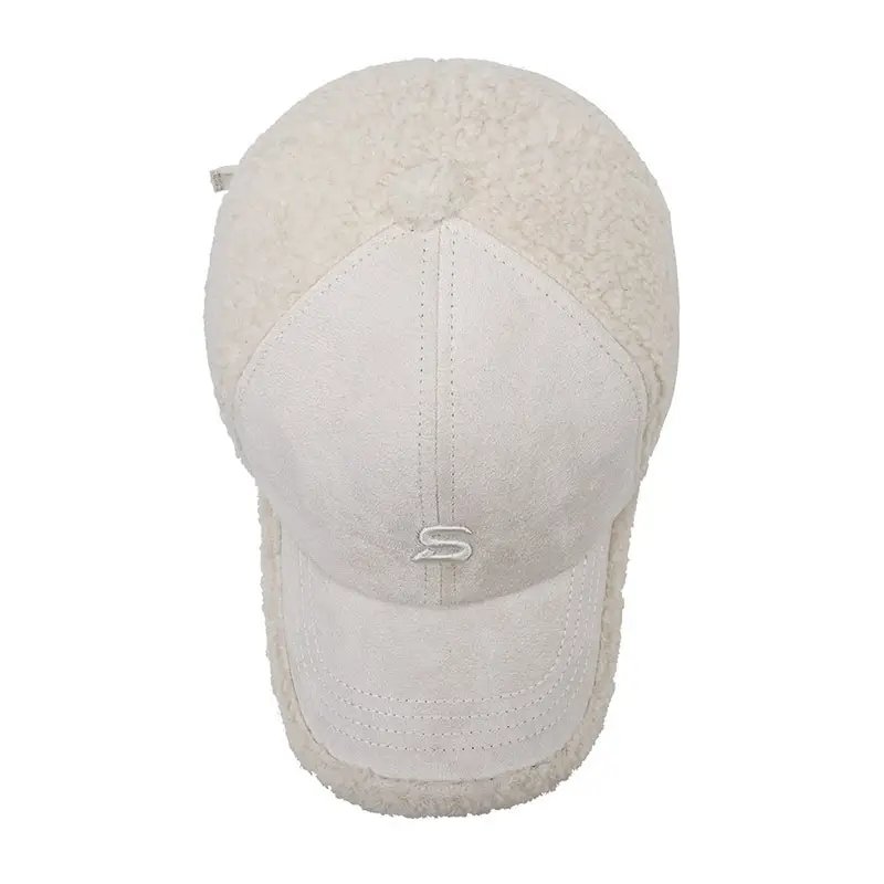 Teddy Embroidered Baseball Cap Warm Cold Proof