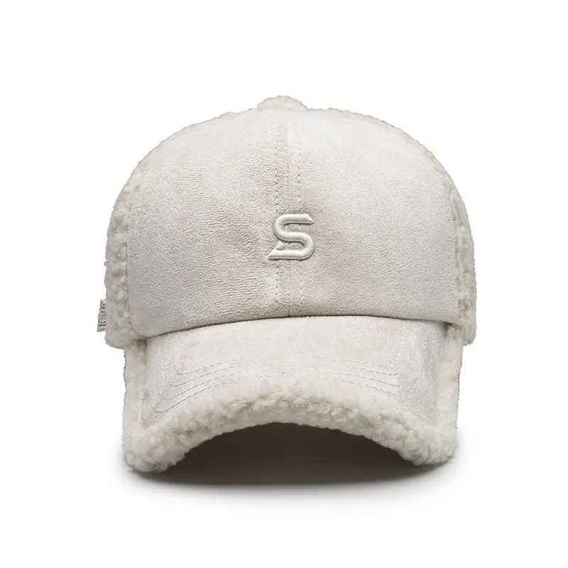 Teddy Embroidered Baseball Cap Warm Cold Proof