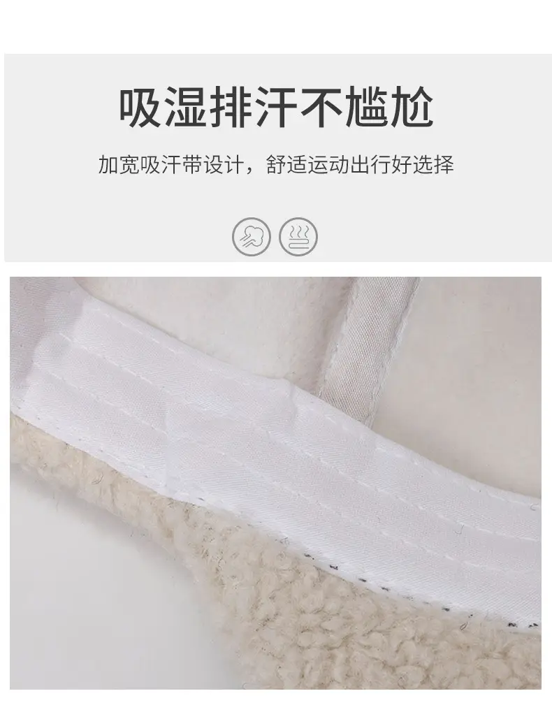 Teddy Embroidered Baseball Cap Warm Cold Proof — feature 3