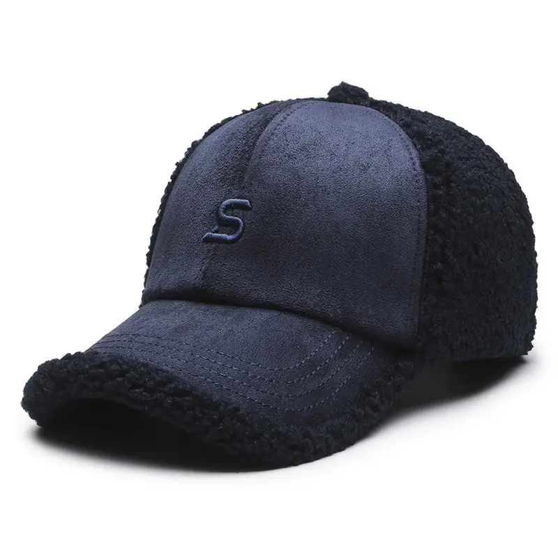 Teddy Embroidered Baseball Cap Warm Cold Proof