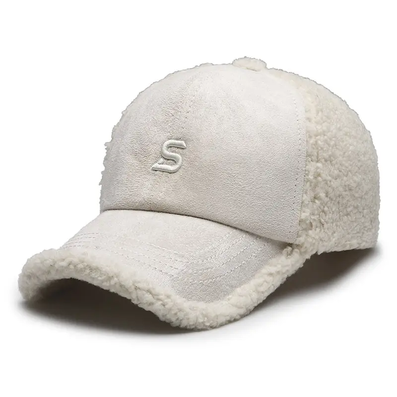 Teddy Embroidered Baseball Cap Warm Cold Proof