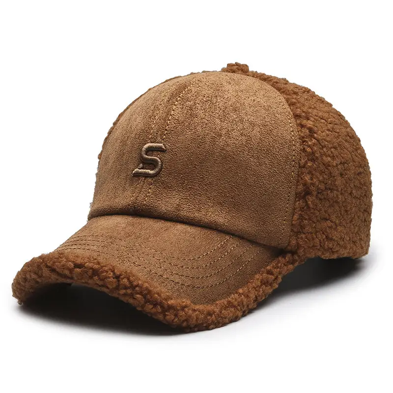 Teddy Embroidered Baseball Cap Warm Cold Proof