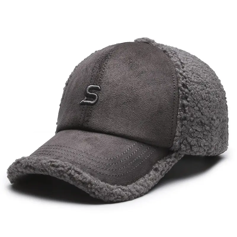 Teddy Embroidered Baseball Cap Warm Cold Proof