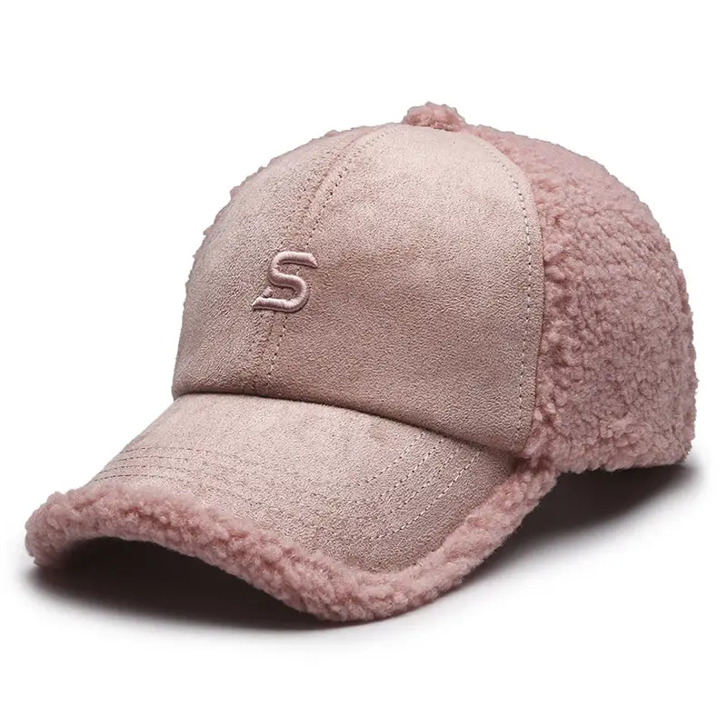 Teddy Embroidered Baseball Cap Warm Cold Proof