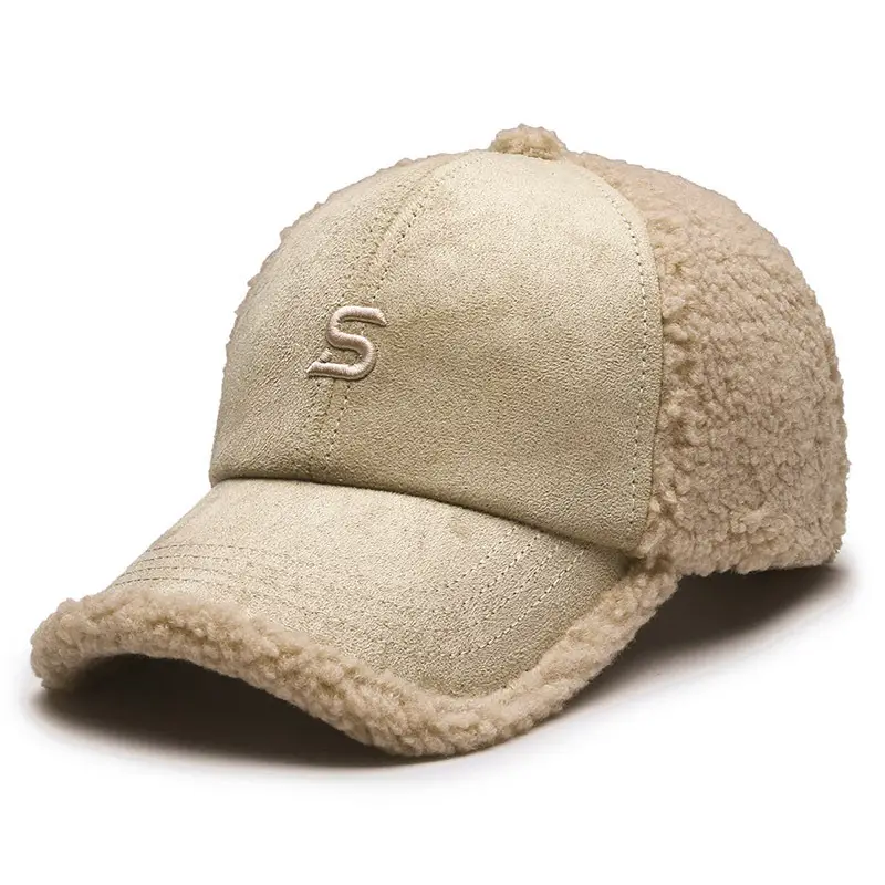 Teddy Embroidered Baseball Cap Warm Cold Proof