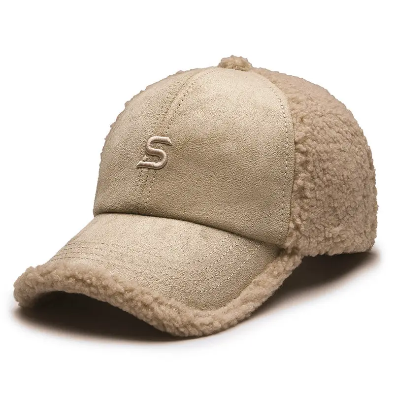 Teddy Embroidered Baseball Cap Warm Cold Proof