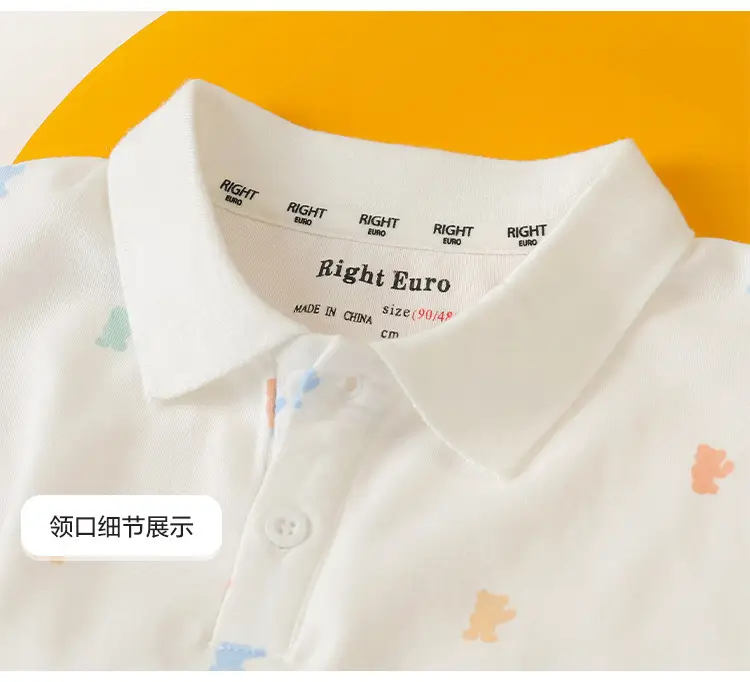 Boys Pure Cotton Polo Shirt Long Sleeve Spring Fall Kids — feature 13