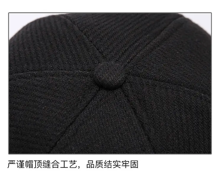 Winter Woolen Baseball Cap for Men, Navy Blue, Windproof, Ear Protection — feature 12