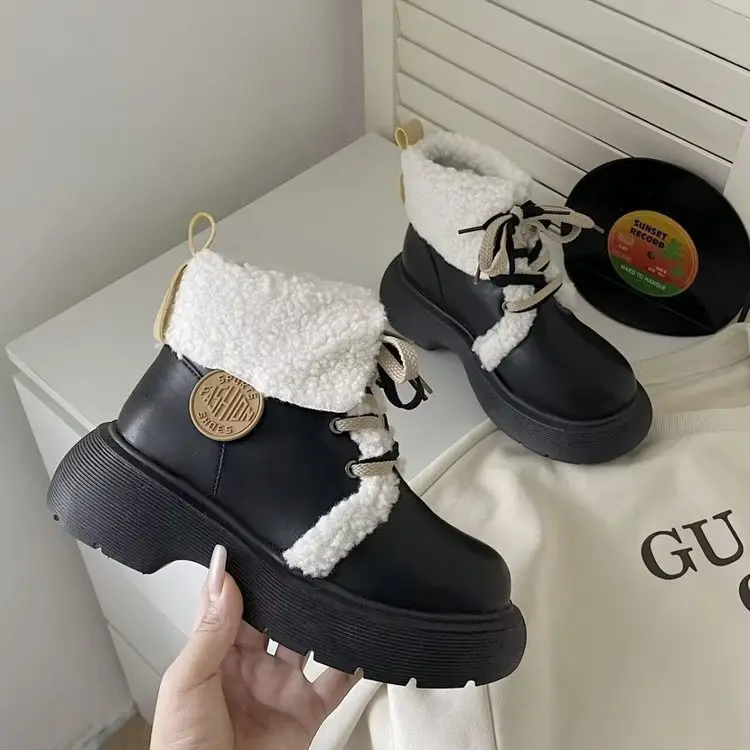 Women's Fleece-Lined Winter Boots Cream White — feature 4