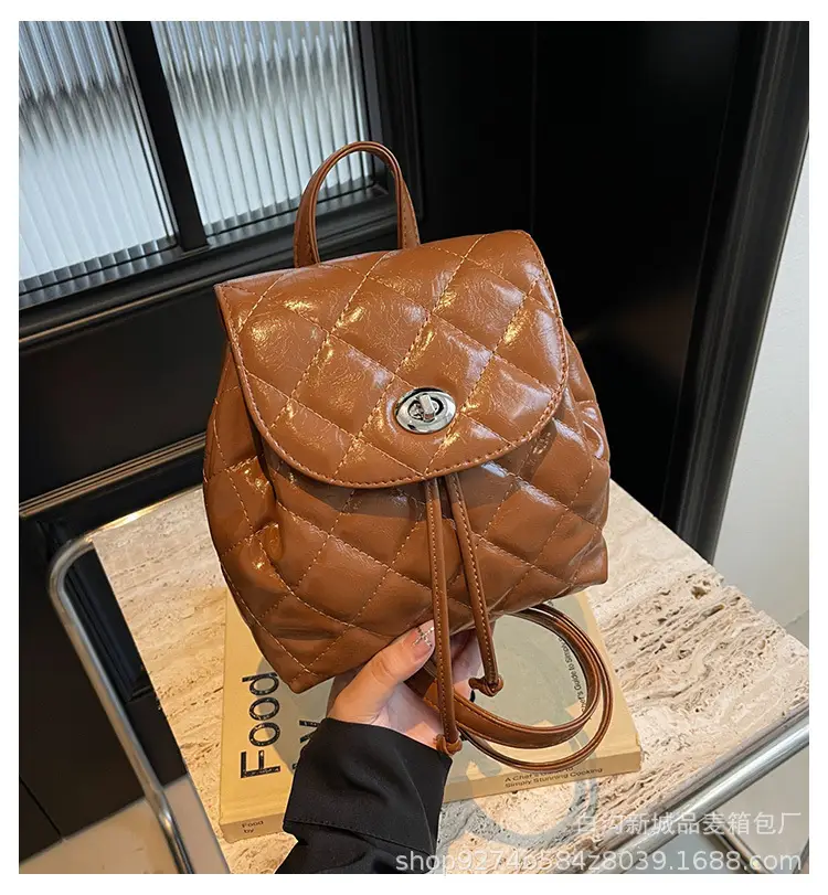Korean Quilted Crossbody Bag Beige Small Travel Casual — feature 13