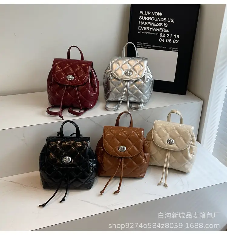 Korean Quilted Crossbody Bag Beige Small Travel Casual — feature 15