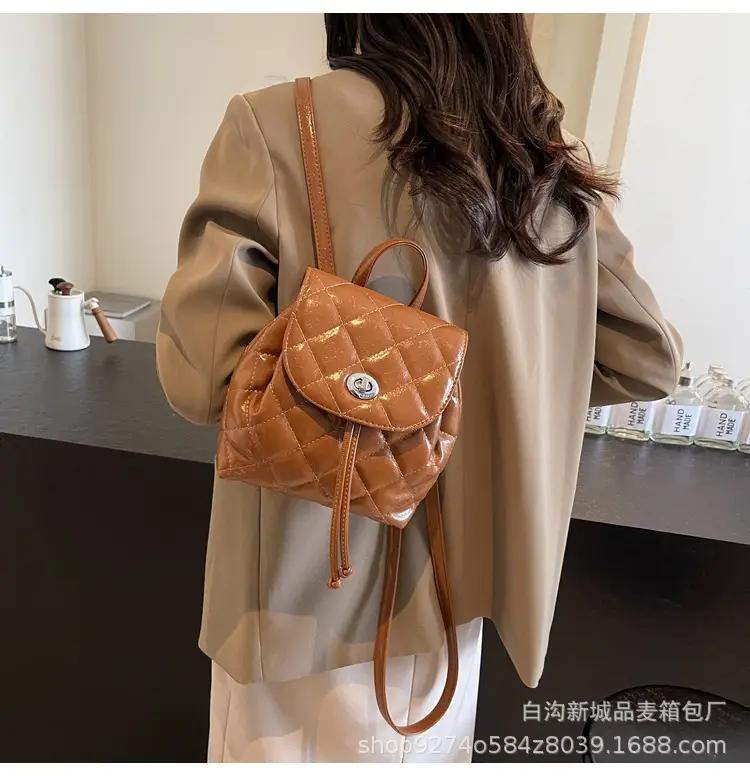 Korean Quilted Crossbody Bag Beige Small Travel Casual — feature 16