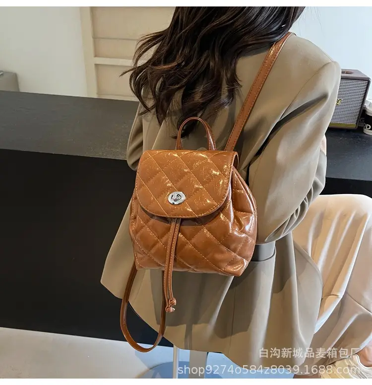 Korean Quilted Crossbody Bag Beige Small Travel Casual — feature 17