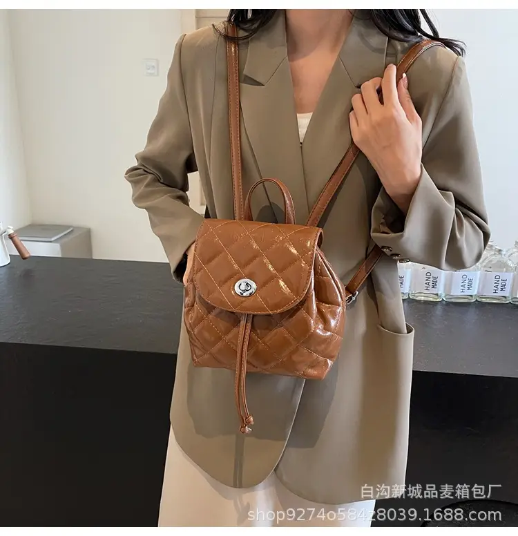 Korean Quilted Crossbody Bag Beige Small Travel Casual — feature 19
