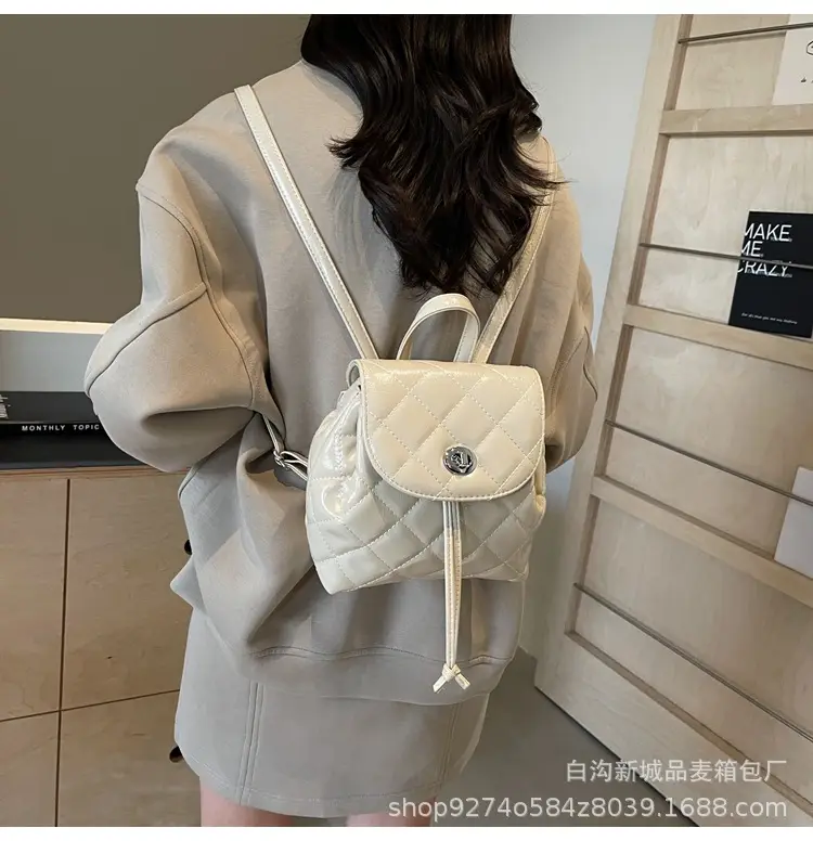 Korean Quilted Crossbody Bag Beige Small Travel Casual — feature 25