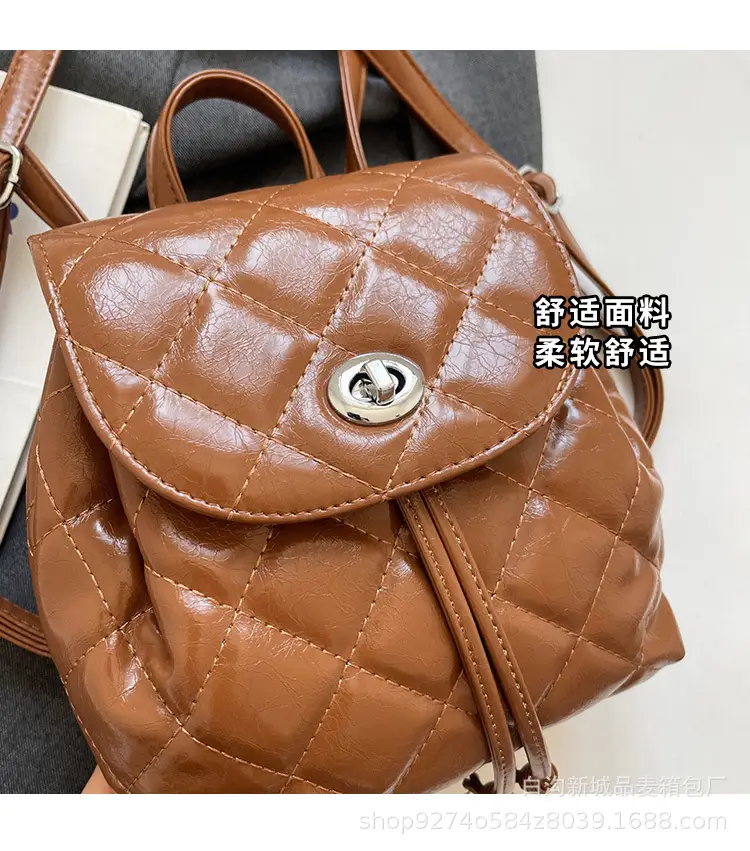 Korean Quilted Crossbody Bag Beige Small Travel Casual — feature 4