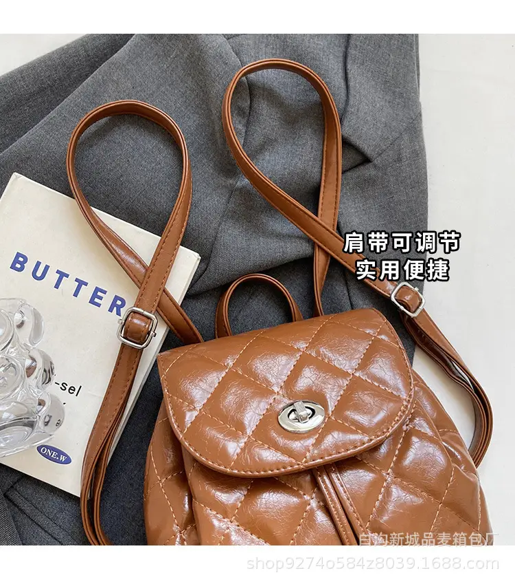 Korean Quilted Crossbody Bag Beige Small Travel Casual — feature 5