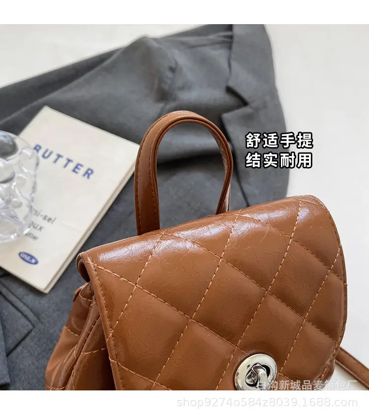 Korean Quilted Crossbody Bag Beige Small Travel Casual — feature 7