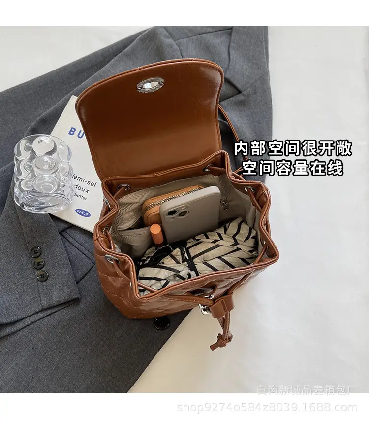 Korean Quilted Crossbody Bag Beige Small Travel Casual — feature 8