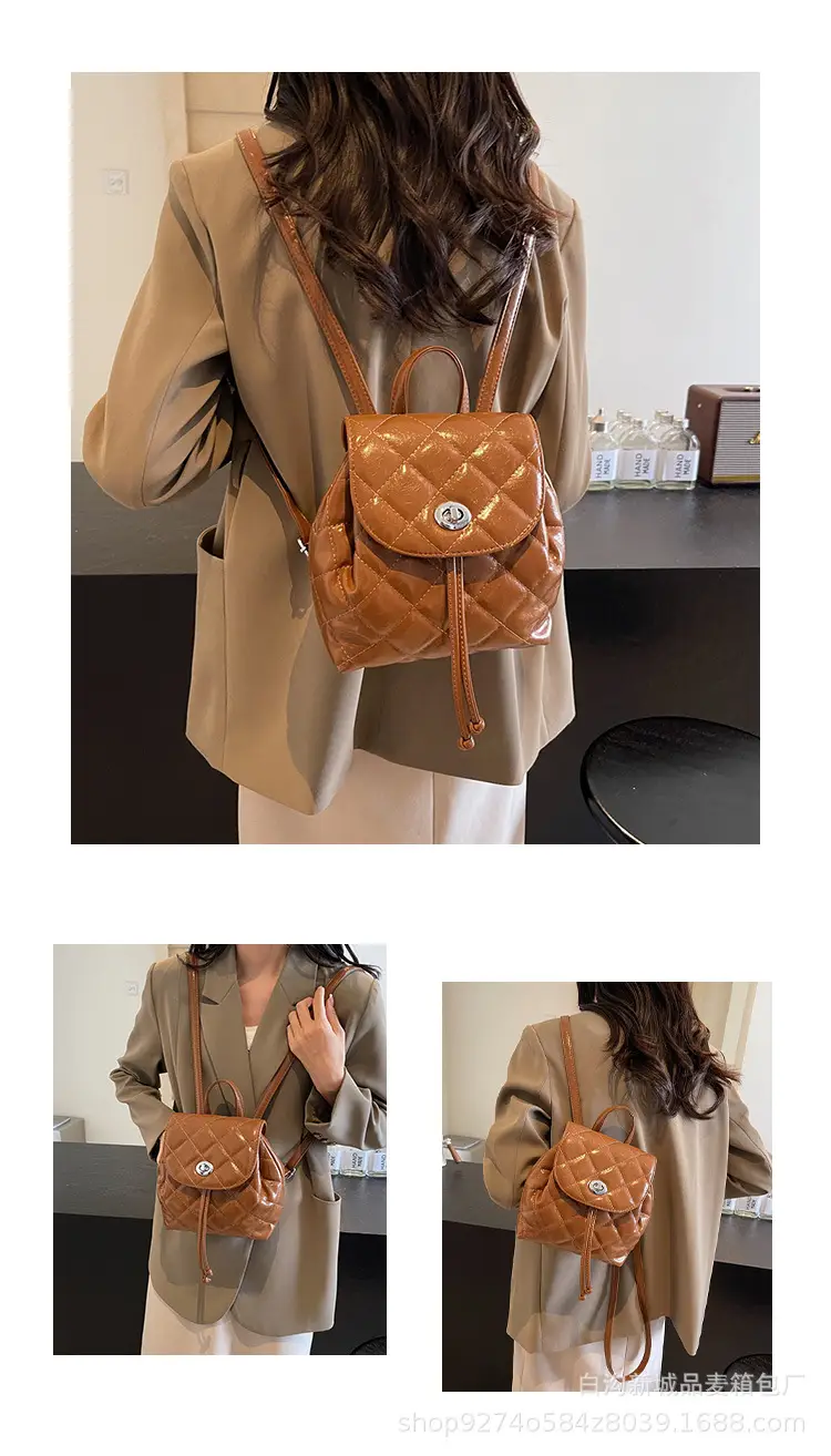 Korean Quilted Crossbody Bag Beige Small Travel Casual — feature 9