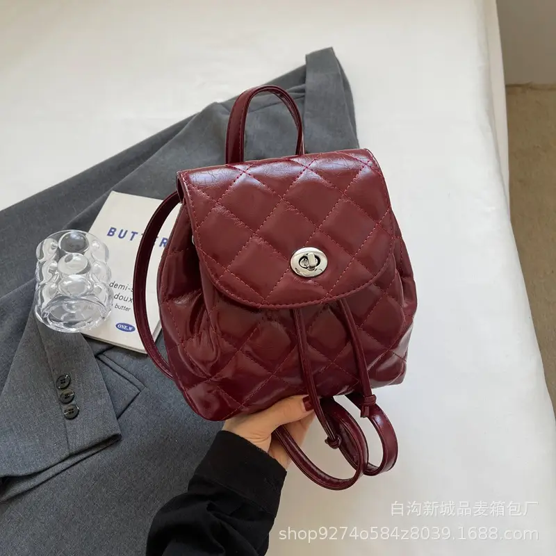 Korean Quilted Crossbody Bag Beige Small Travel Casual