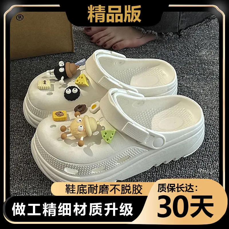 Two-Way Wear Eva Summer Thick-Soled Women's Clogs, Non-Slip, Odor-Free, Beach Casual Closed-Toe Slippers for Men, Comfortable and Not Tiring for the Feet - Image 2