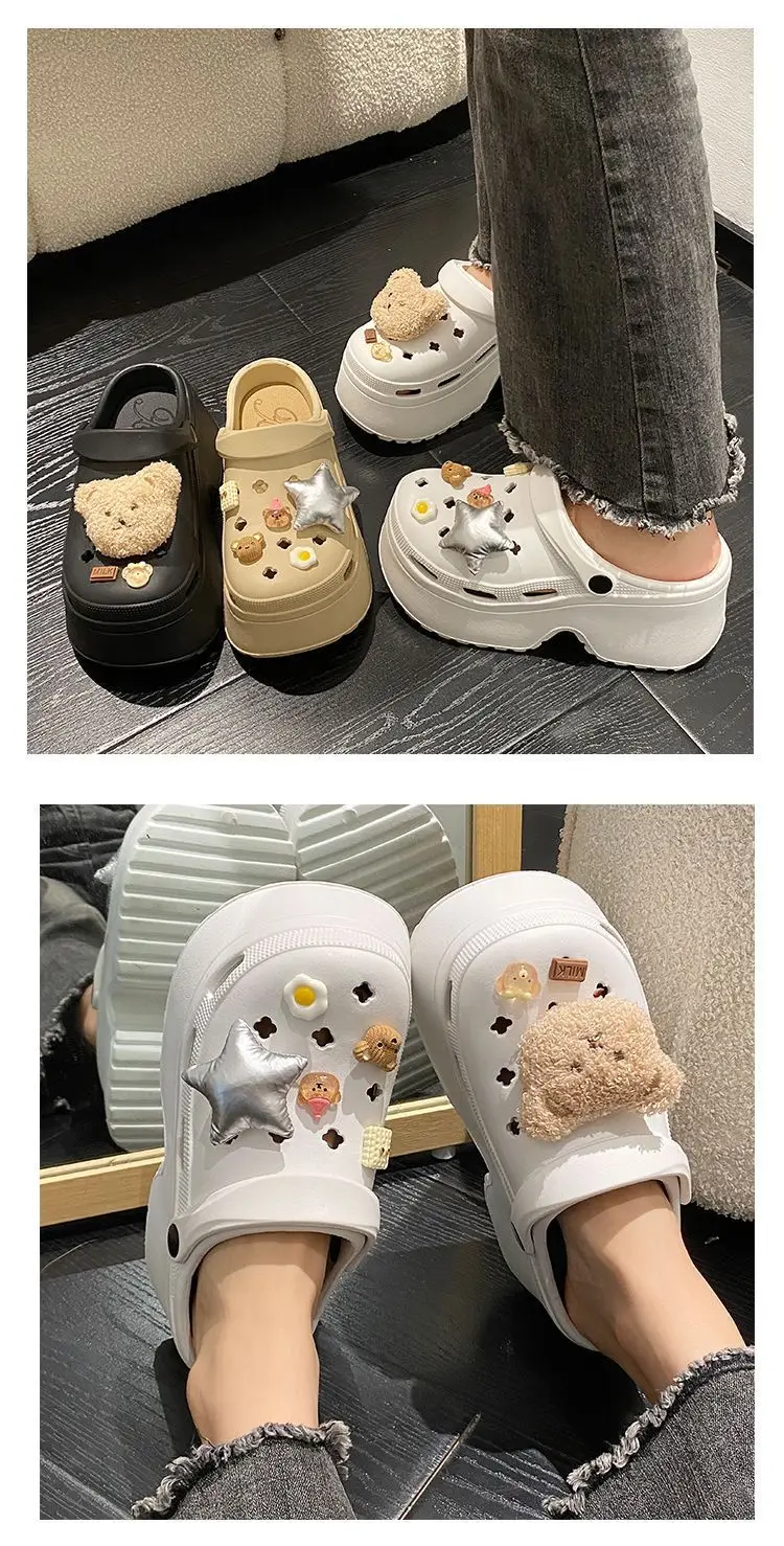 Women's White EVA Beach Sandals with Star Decor — feature 19