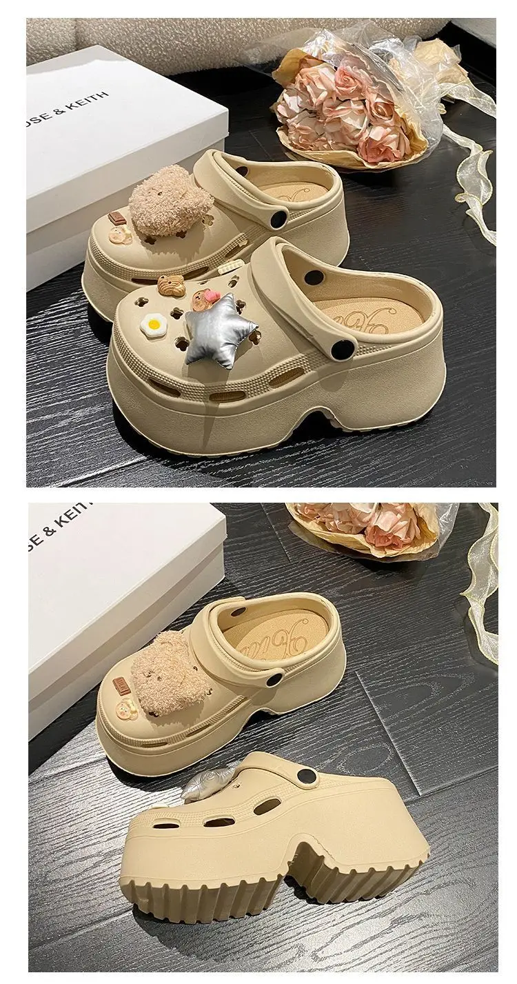 Women's White EVA Beach Sandals with Star Decor — feature 23