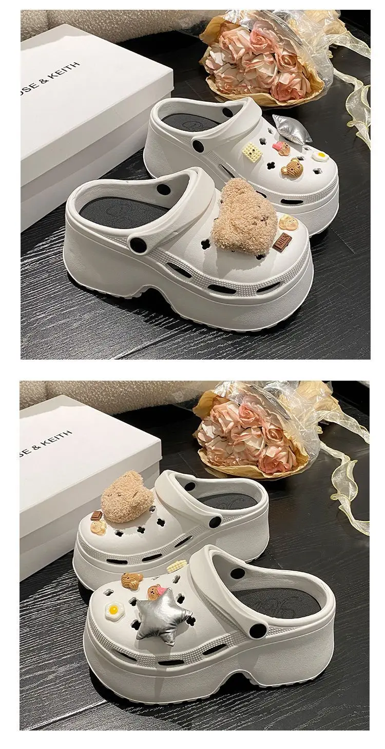 Women's White EVA Beach Sandals with Star Decor — feature 24