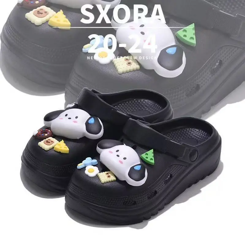 New Southeast Asian Style Summer Outdoor Non-Slip Odorless Casual Beach Eva Closed-Toe Thick-Soled Black Clogs for Women