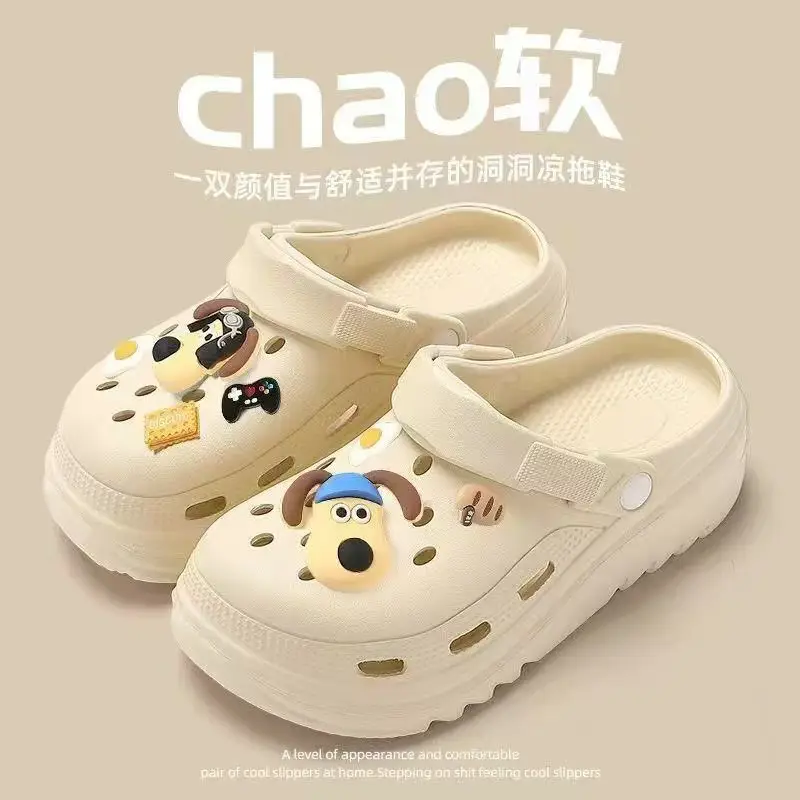 New Southeast Asian Style Summer Outdoor Non-Slip Odorless Casual Beach Eva Closed-Toe Thick-Soled Black Clogs for Women
