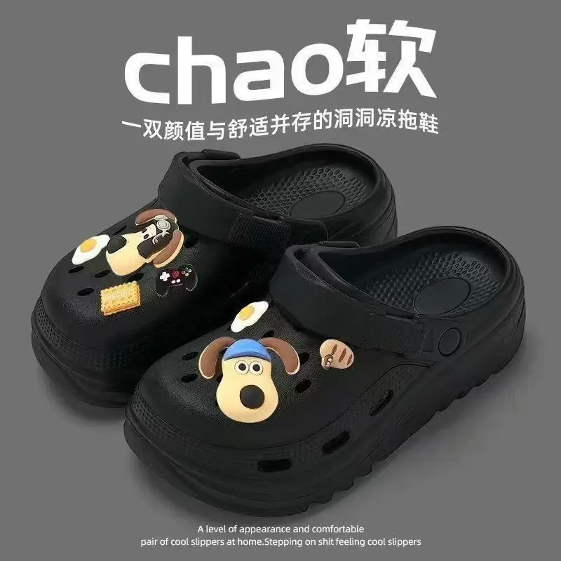 New Southeast Asian Style Summer Outdoor Non-Slip Odorless Casual Beach Eva Closed-Toe Thick-Soled Black Clogs for Women