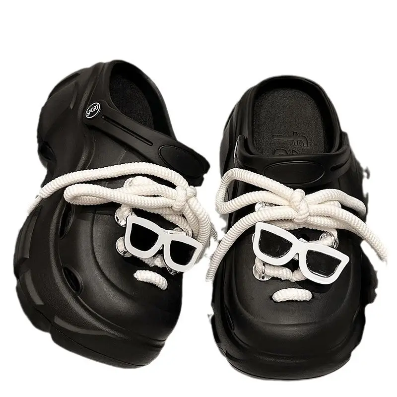 Thick-Soled Clogs for Women, Suitable for Outdoor Wear in Summer 2026, New Non-Slip Breathable Cute Ins-Style Beach Closed-Toe Half Slippers for Women - Image 7