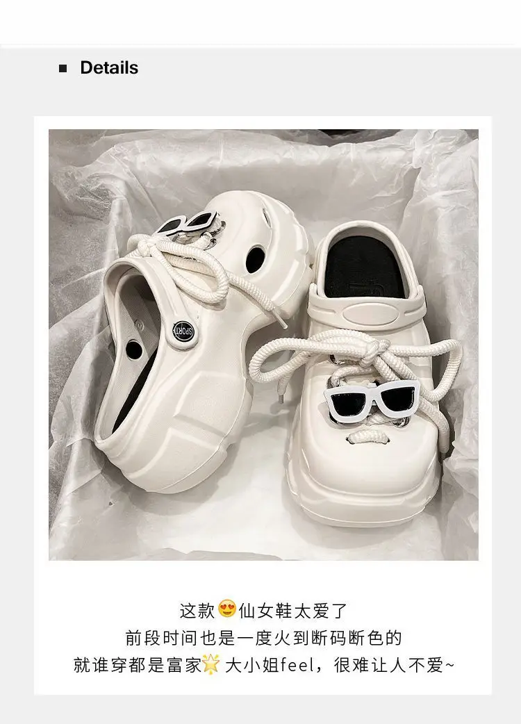 Thick-Soled Clogs for Women, Suitable for Outdoor Wear in Summer 2026, New Non-Slip Breathable Cute Ins-Style Beach Closed-Toe Half Slippers for Women — feature 12