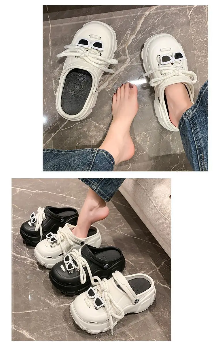 Thick-Soled Clogs for Women, Suitable for Outdoor Wear in Summer 2026, New Non-Slip Breathable Cute Ins-Style Beach Closed-Toe Half Slippers for Women — feature 20