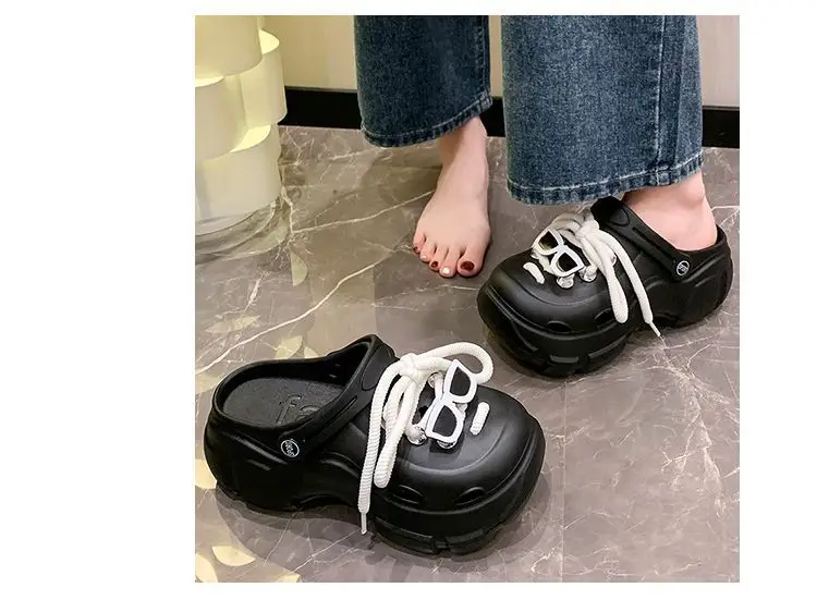 Thick-Soled Clogs for Women, Suitable for Outdoor Wear in Summer 2026, New Non-Slip Breathable Cute Ins-Style Beach Closed-Toe Half Slippers for Women — feature 24