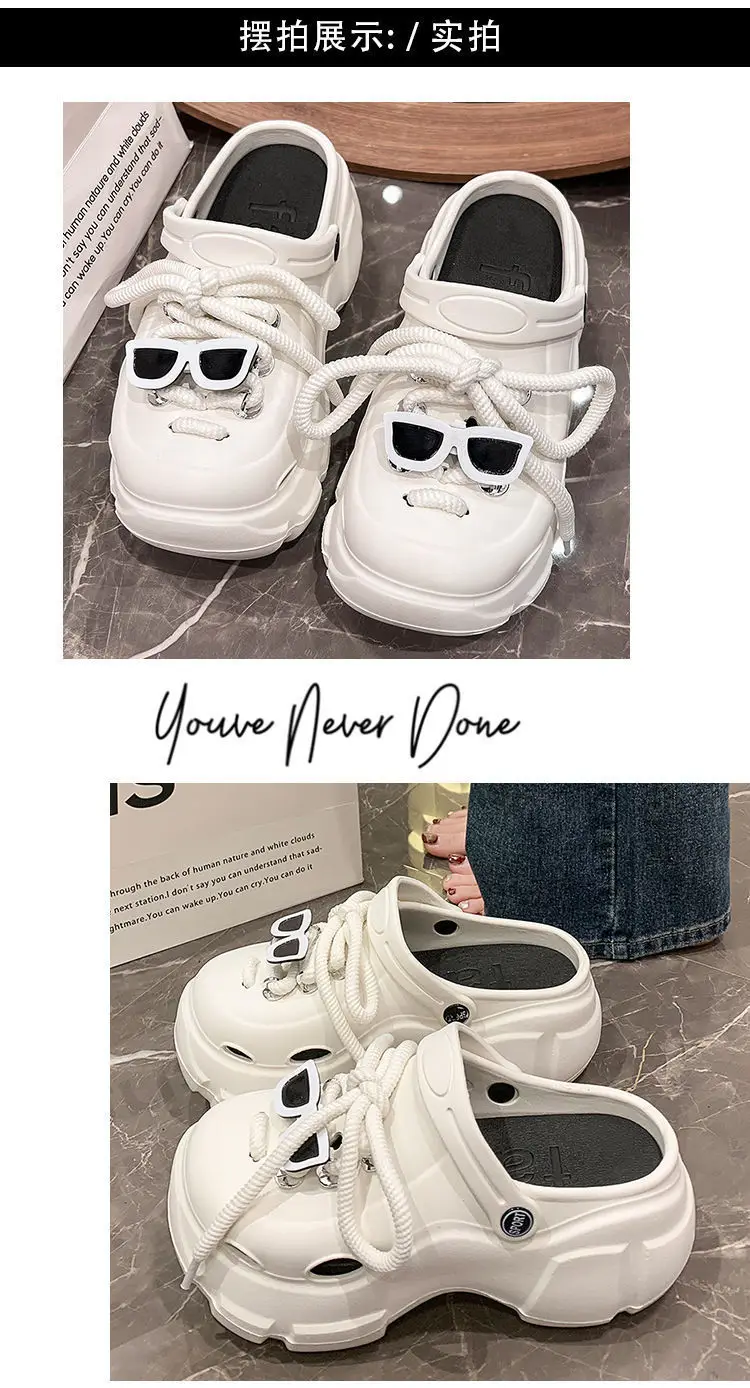 Thick-Soled Clogs for Women, Suitable for Outdoor Wear in Summer 2026, New Non-Slip Breathable Cute Ins-Style Beach Closed-Toe Half Slippers for Women — feature 26