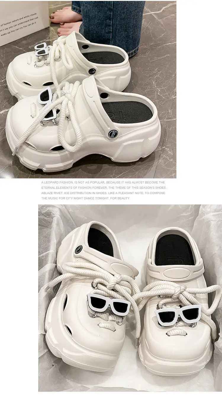 Thick-Soled Clogs for Women, Suitable for Outdoor Wear in Summer 2026, New Non-Slip Breathable Cute Ins-Style Beach Closed-Toe Half Slippers for Women — feature 27