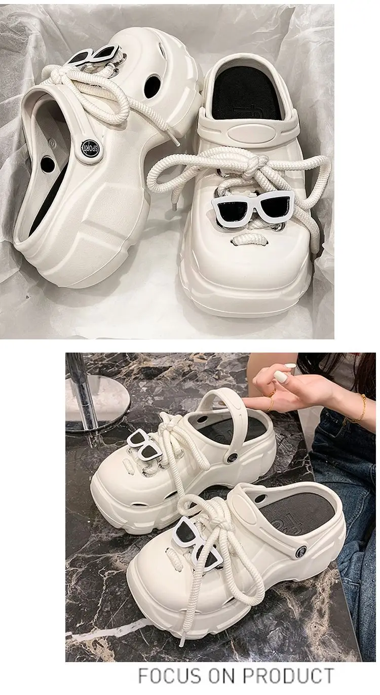 Thick-Soled Clogs for Women, Suitable for Outdoor Wear in Summer 2026, New Non-Slip Breathable Cute Ins-Style Beach Closed-Toe Half Slippers for Women — feature 28