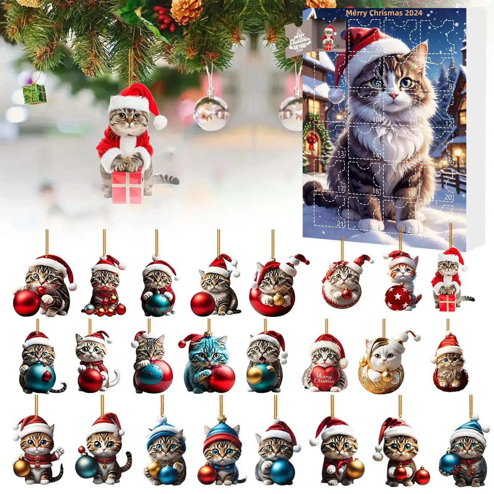 2024 Yak Christmas Counted Blind Box Acrylic Pendant - Image 9